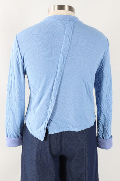 Crop Asym Cardi - Forget-me-not