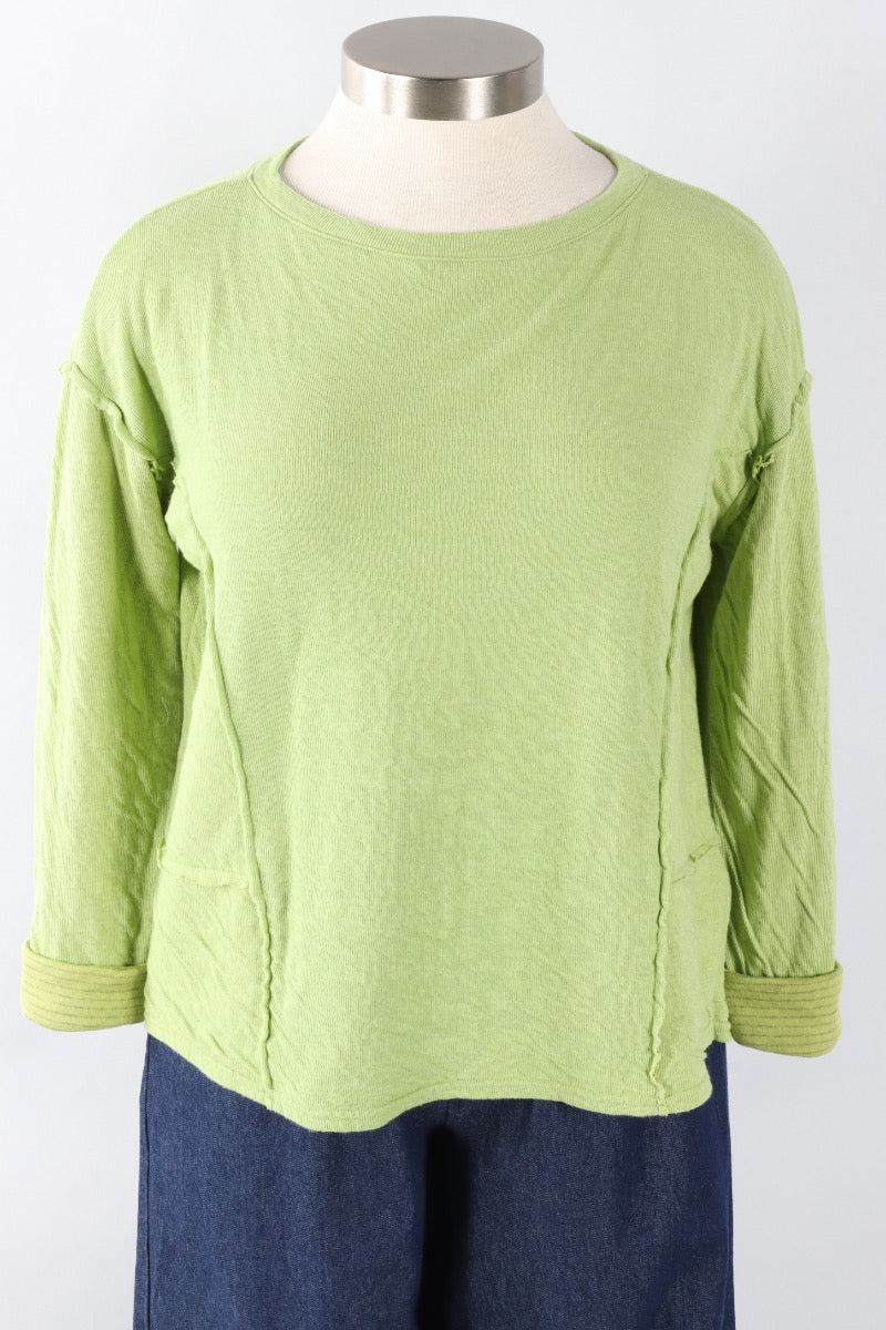 Raw Edge Top - Verde
