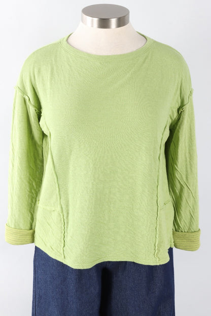 Raw Edge Top - Verde