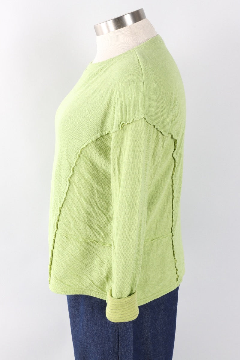 Raw Edge Top - Verde
