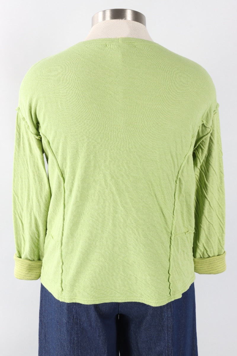 Raw Edge Top - Verde