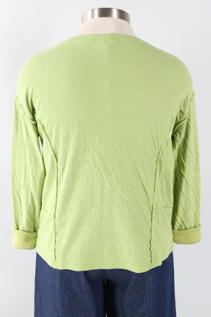 Raw Edge Top - Verde