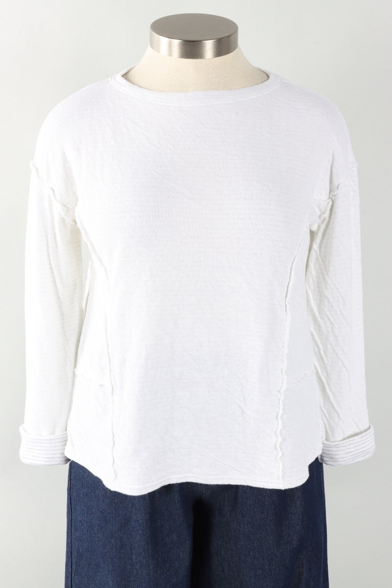 Raw Edge Top - White