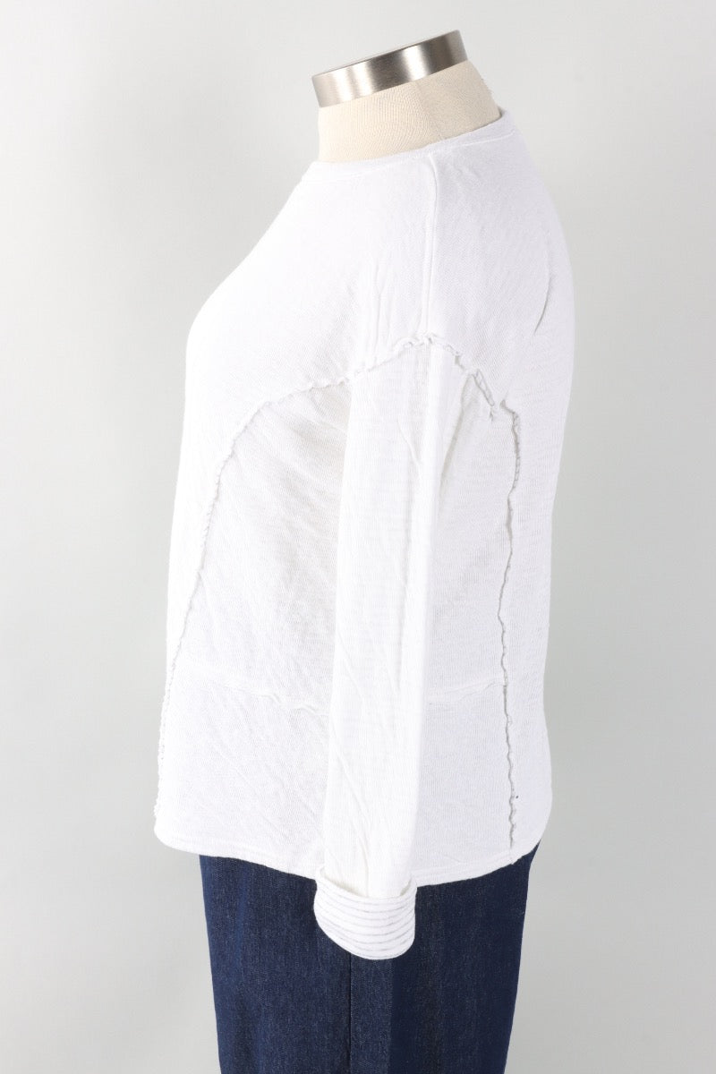Raw Edge Top - White