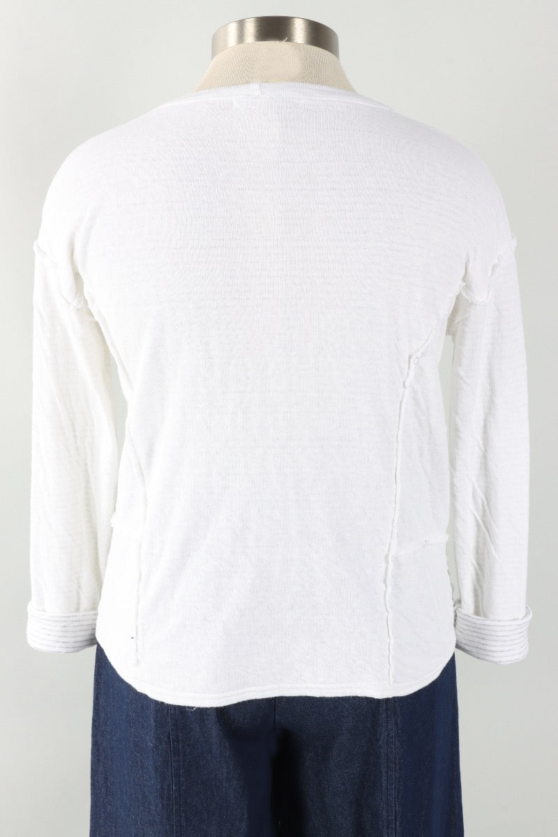 Raw Edge Top - White