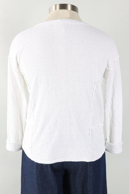 Raw Edge Top - White