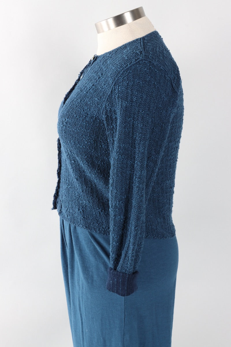 Crop Cardigan - Naval Sweater Knit