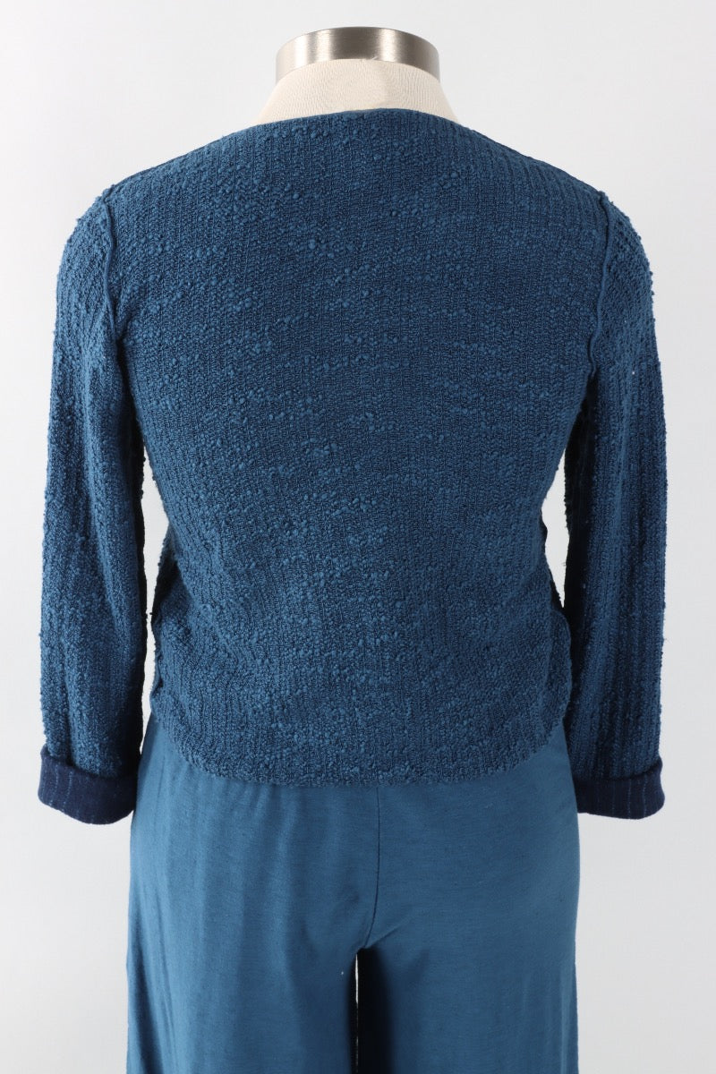 Crop Cardigan - Naval Sweater Knit