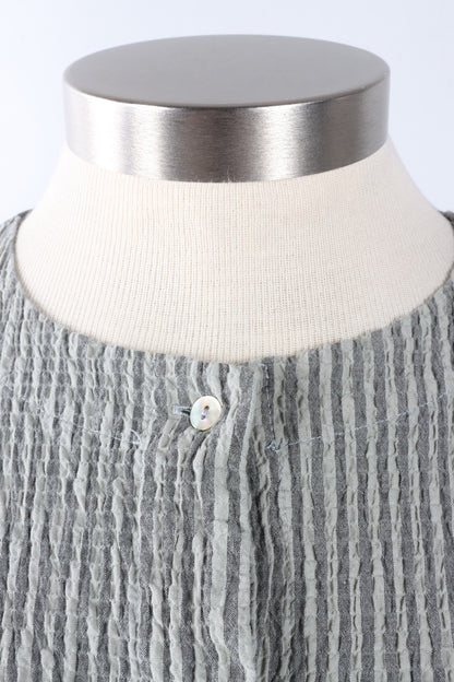 3/4 Sleeve Cropped Jacket - Overcast Stripe