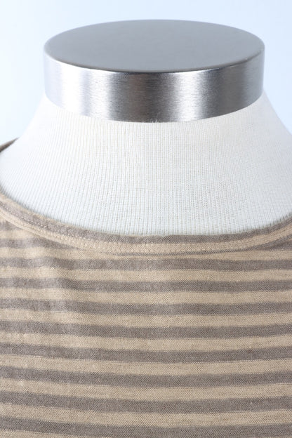 Elbow Sleeve Top - Bark Stripe