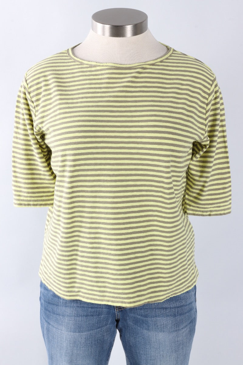 Elbow Sleeve Top - Sunburst Stripe