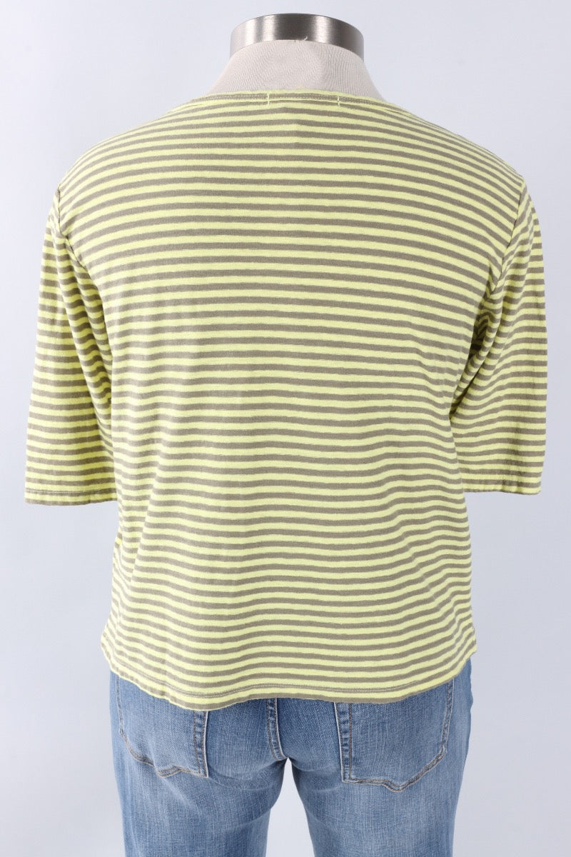 Elbow Sleeve Top - Sunburst Stripe