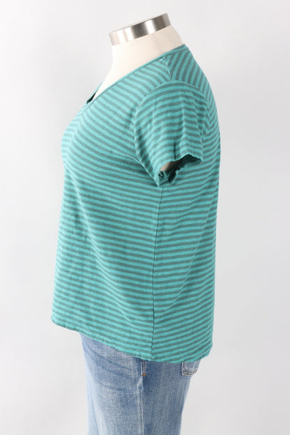 V-Neck Crop Top - Riviera Stripe