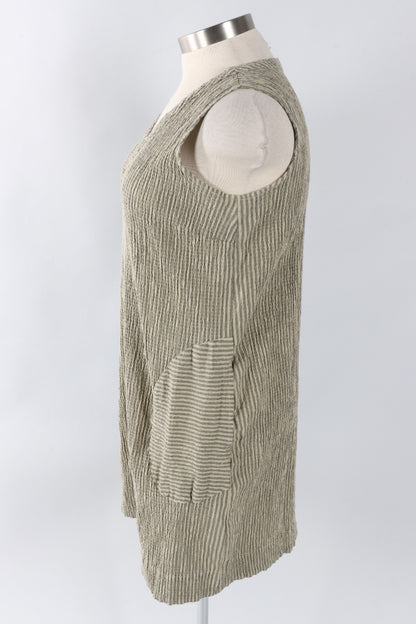 V-Neck Shift Dress - Balsam Crinkle