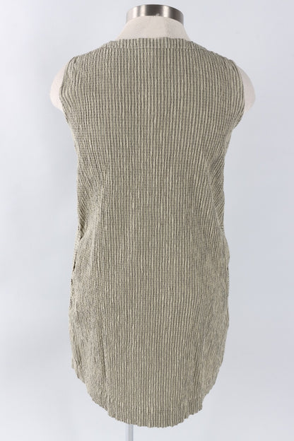 V-Neck Shift Dress - Balsam Crinkle
