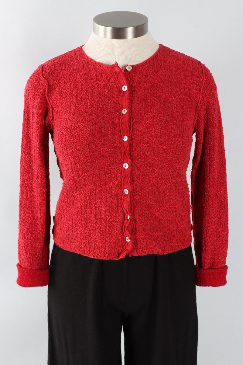 Crop Cardigan - Cherry Sweater Knit