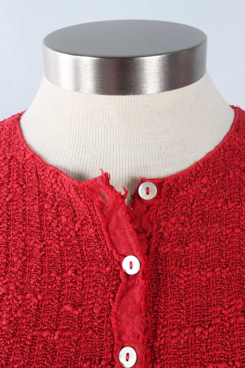Crop Cardigan - Cherry Sweater Knit