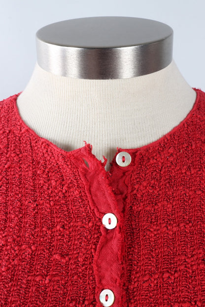 Crop Cardigan - Cherry Sweater Knit