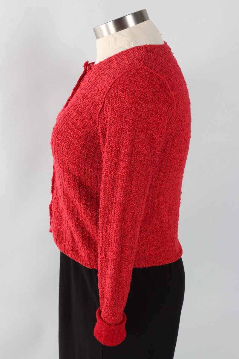 Crop Cardigan - Cherry Sweater Knit