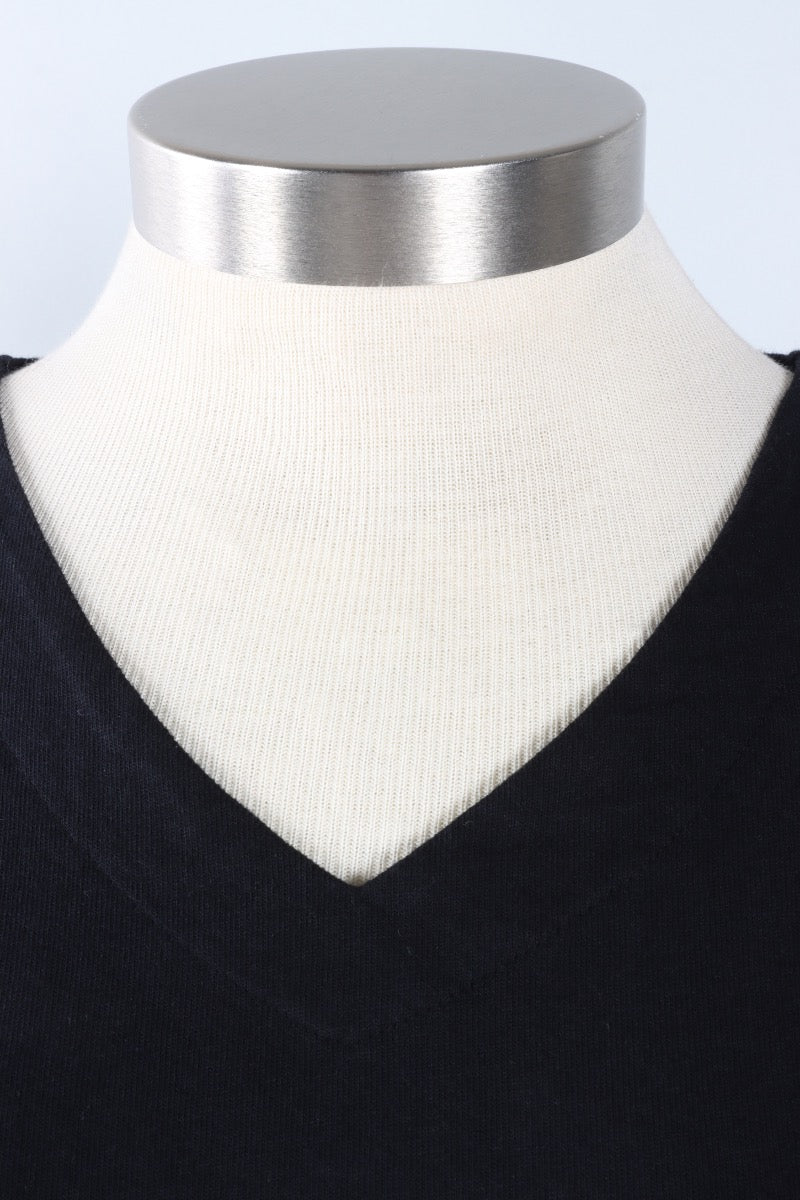 Crop V Neck - Black