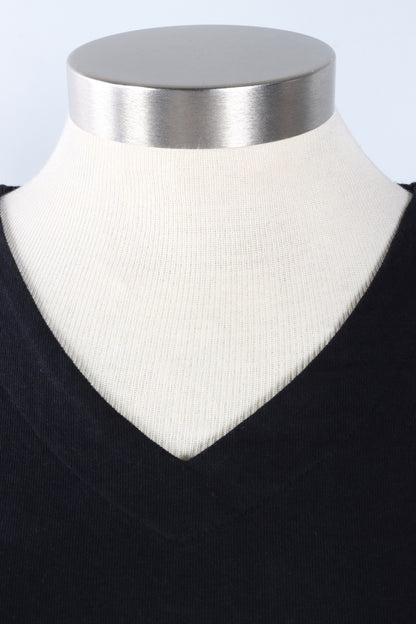 Crop V Neck - Black