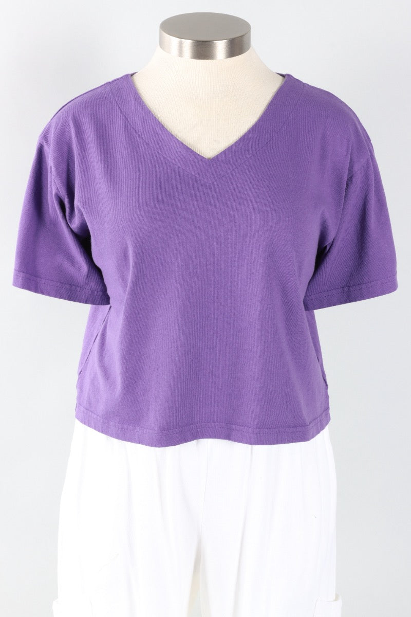 Crop V Neck - Verbena