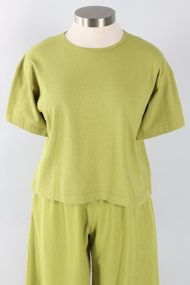 Short Sleeve Crop Crew - Lacewing