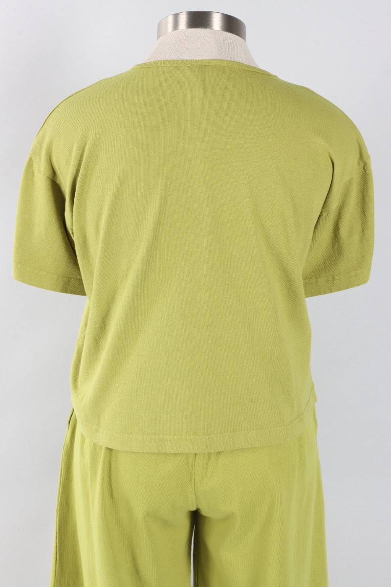 Short Sleeve Crop Crew - Lacewing