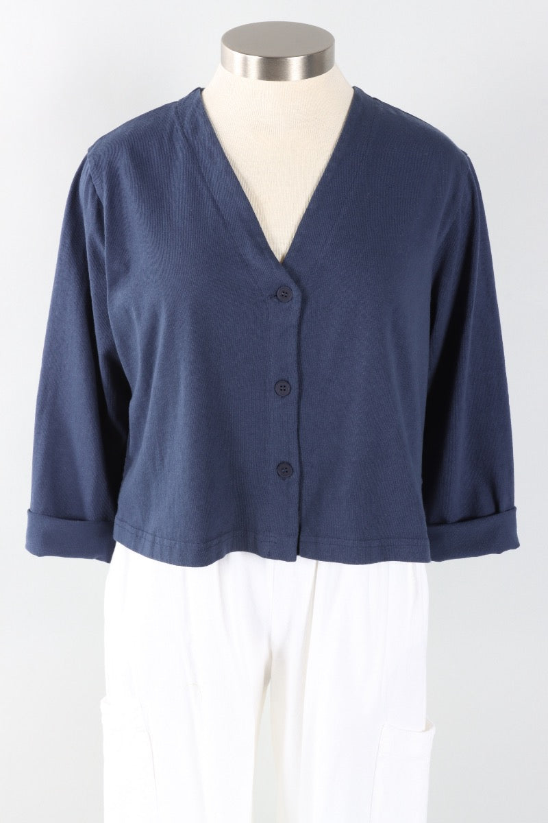 Crop V-Neck Cardigan - Stargaze