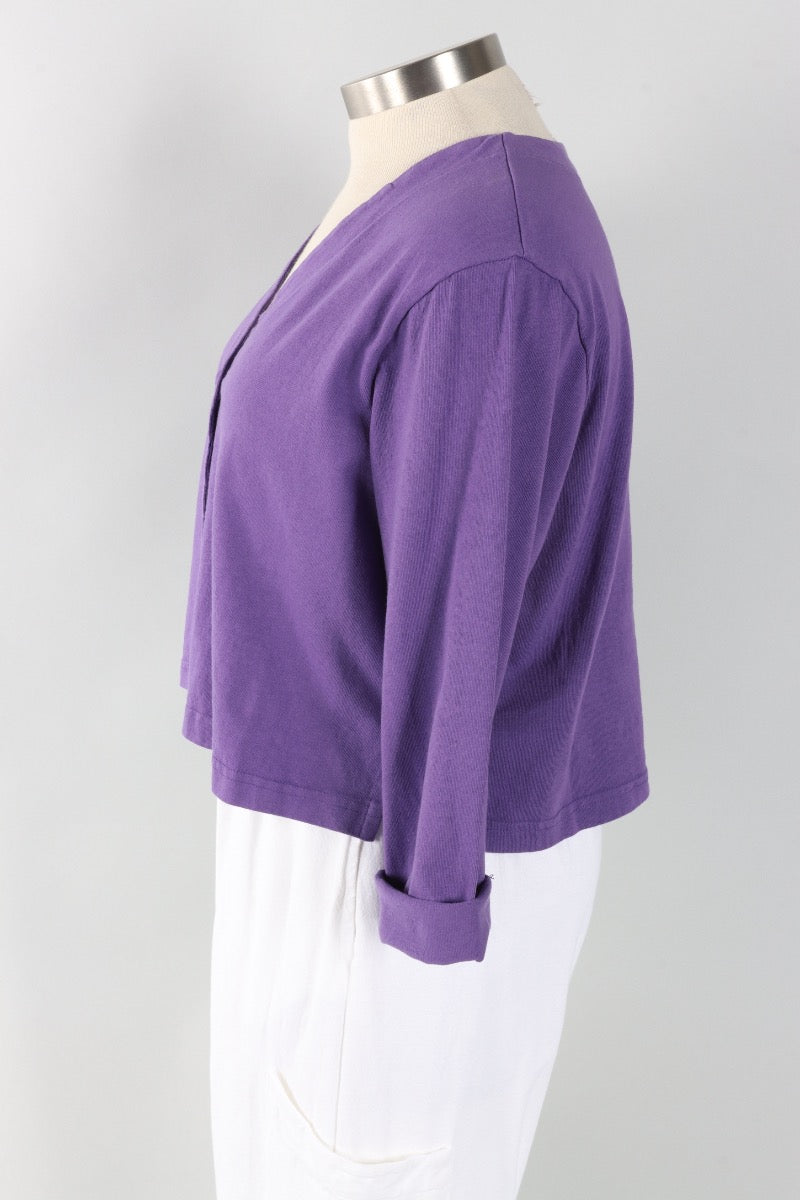 Crop V-Neck Cardigan - Verbena