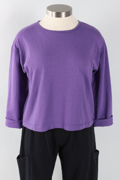 Long Sleeve Crop Crew - Verbena
