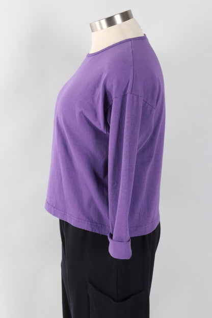 Long Sleeve Crop Crew - Verbena