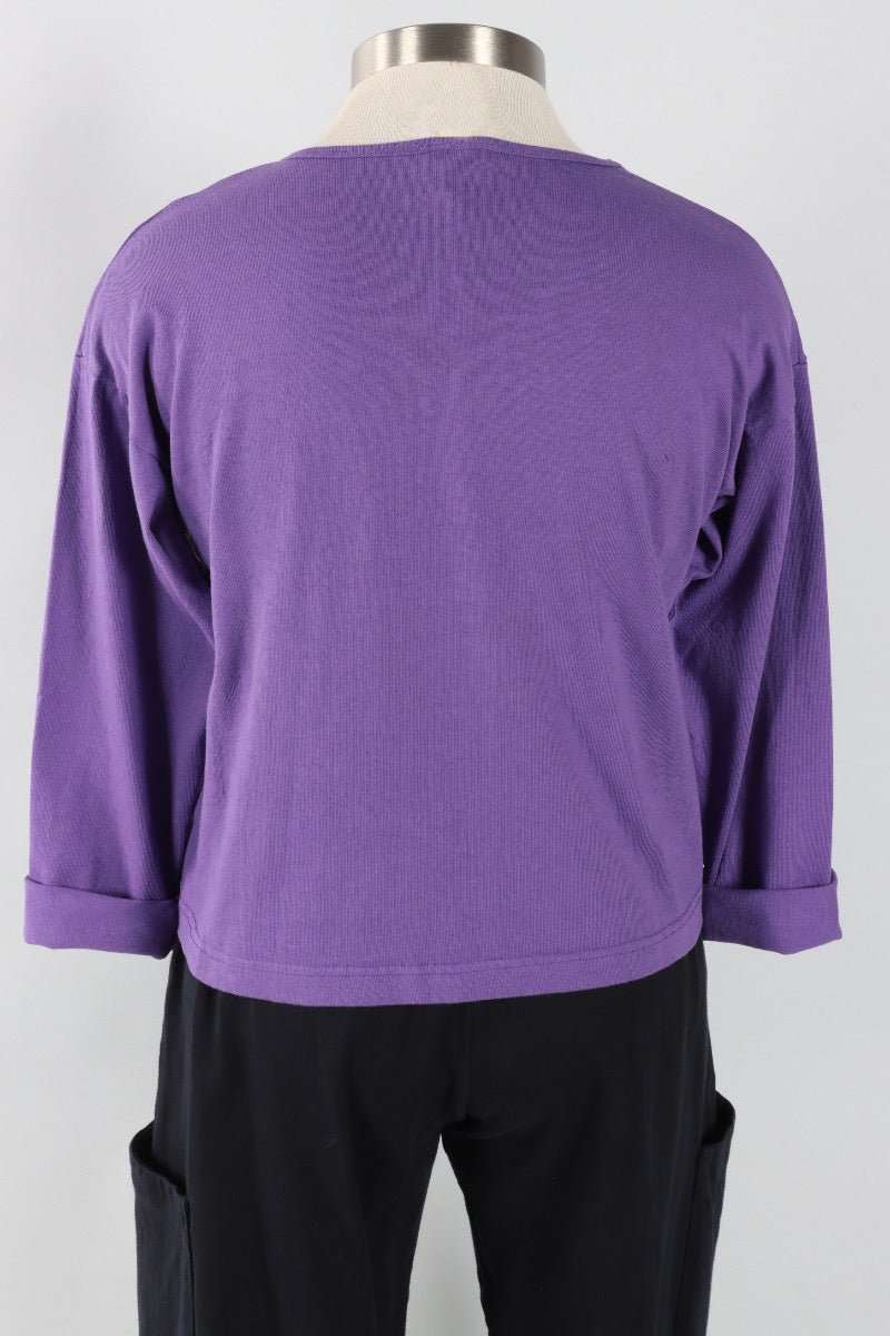 Long Sleeve Crop Crew - Verbena
