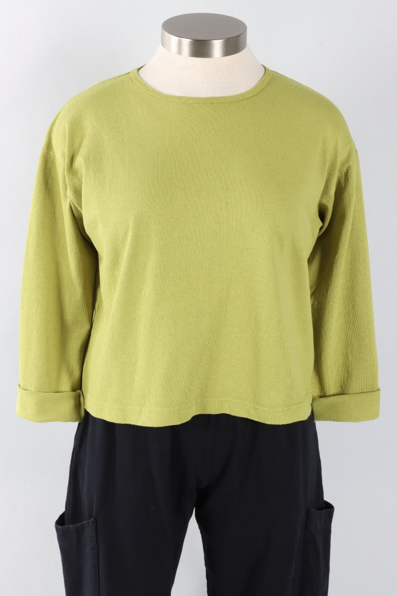 Long Sleeve Crop Crew - Lacewing