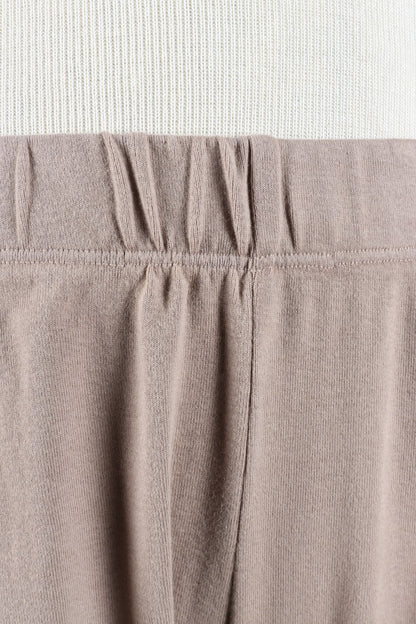 Lettuce Edge Crop Pant Plus - Mushroom