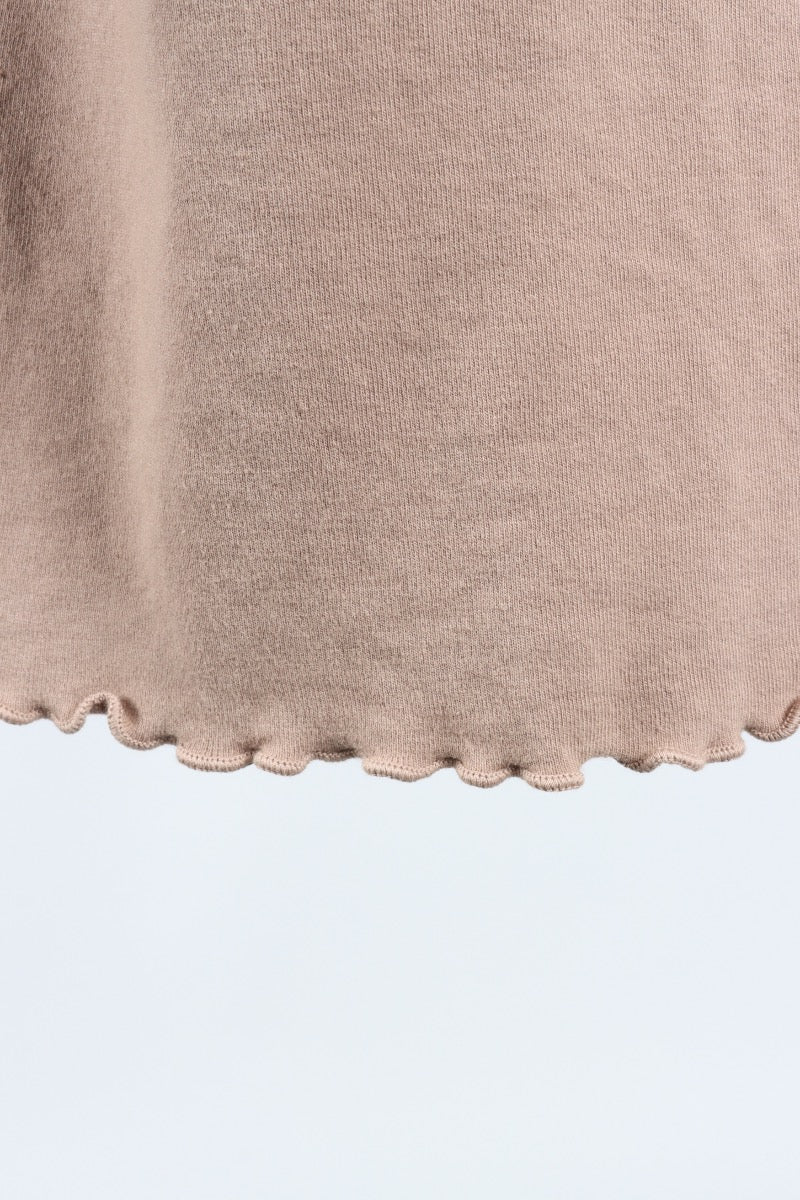 Lettuce Edge Crop Pant - Mushroom