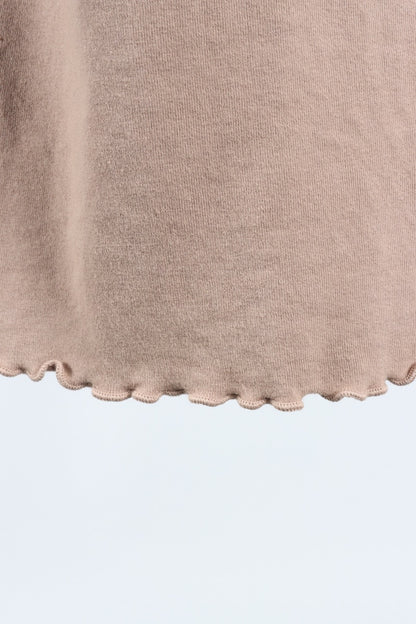 Lettuce Edge Crop Pant - Mushroom