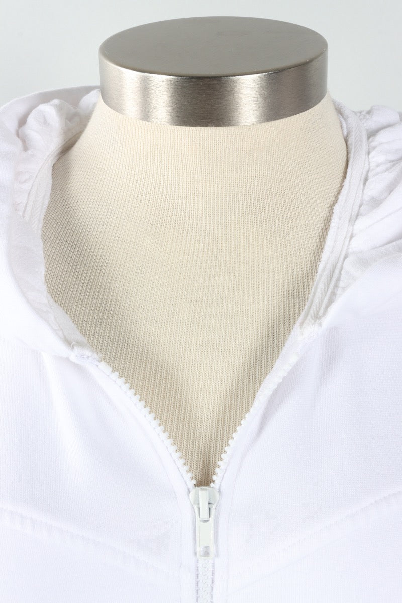 Long Hoodie Jacket - White