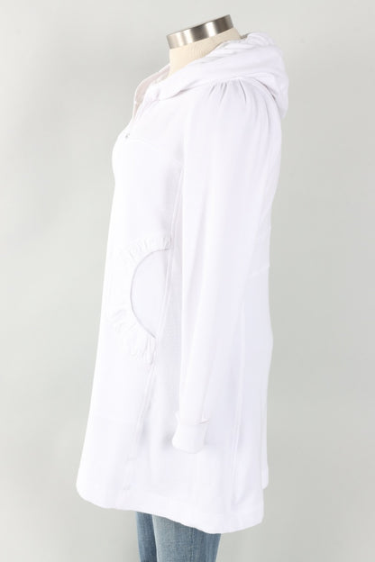 Long Hoodie Jacket - White