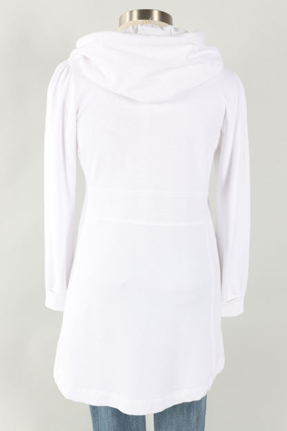 Long Hoodie Jacket - White