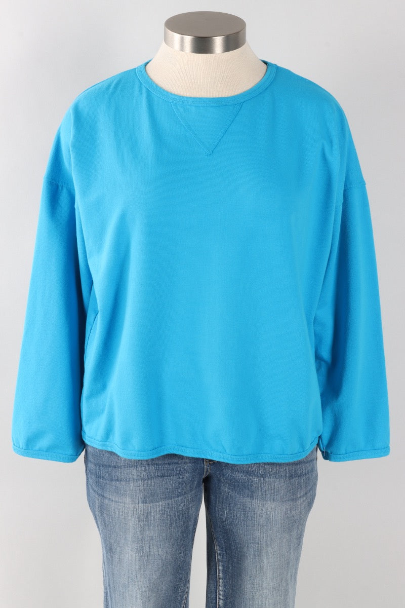 Stretch Terry Sweatshirt - Methyl Blue 
