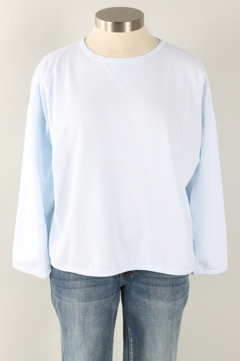 Stretch Terry Sweatshirt - Powder Blue