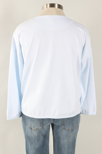 Stretch Terry Sweatshirt - Powder Blue