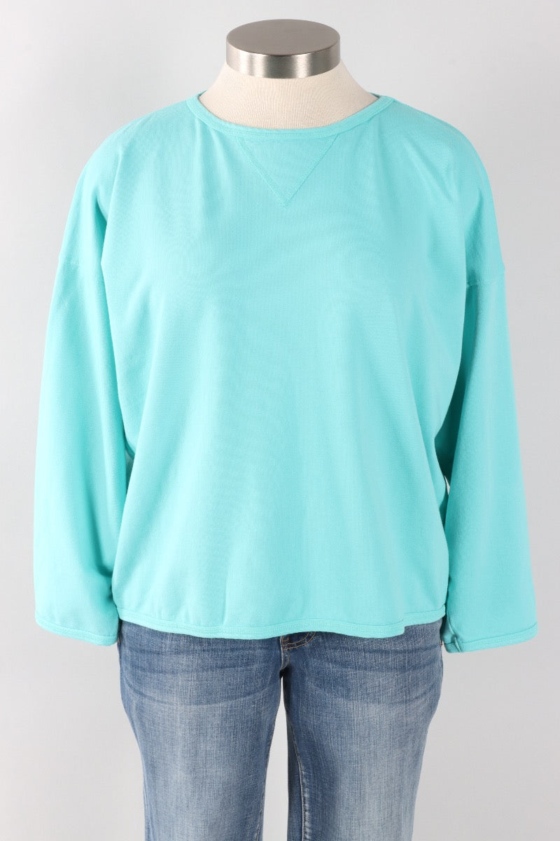 Stretch Terry Sweatshirt - Azure