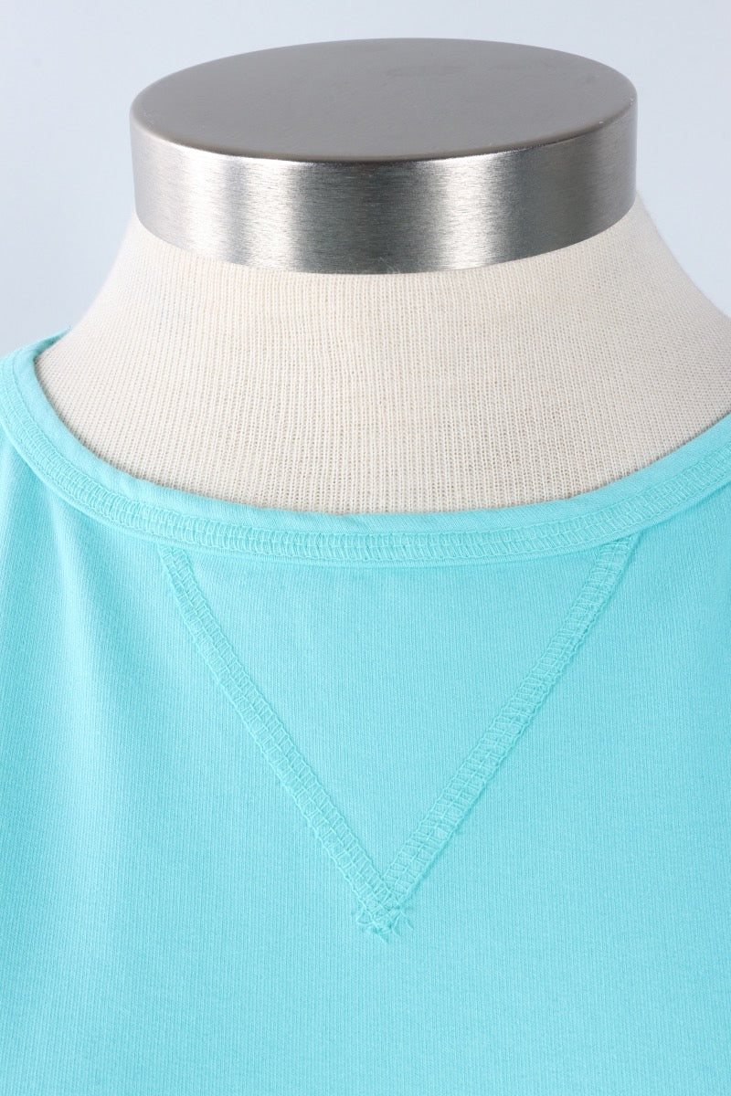 Stretch Terry Sweatshirt - Azure