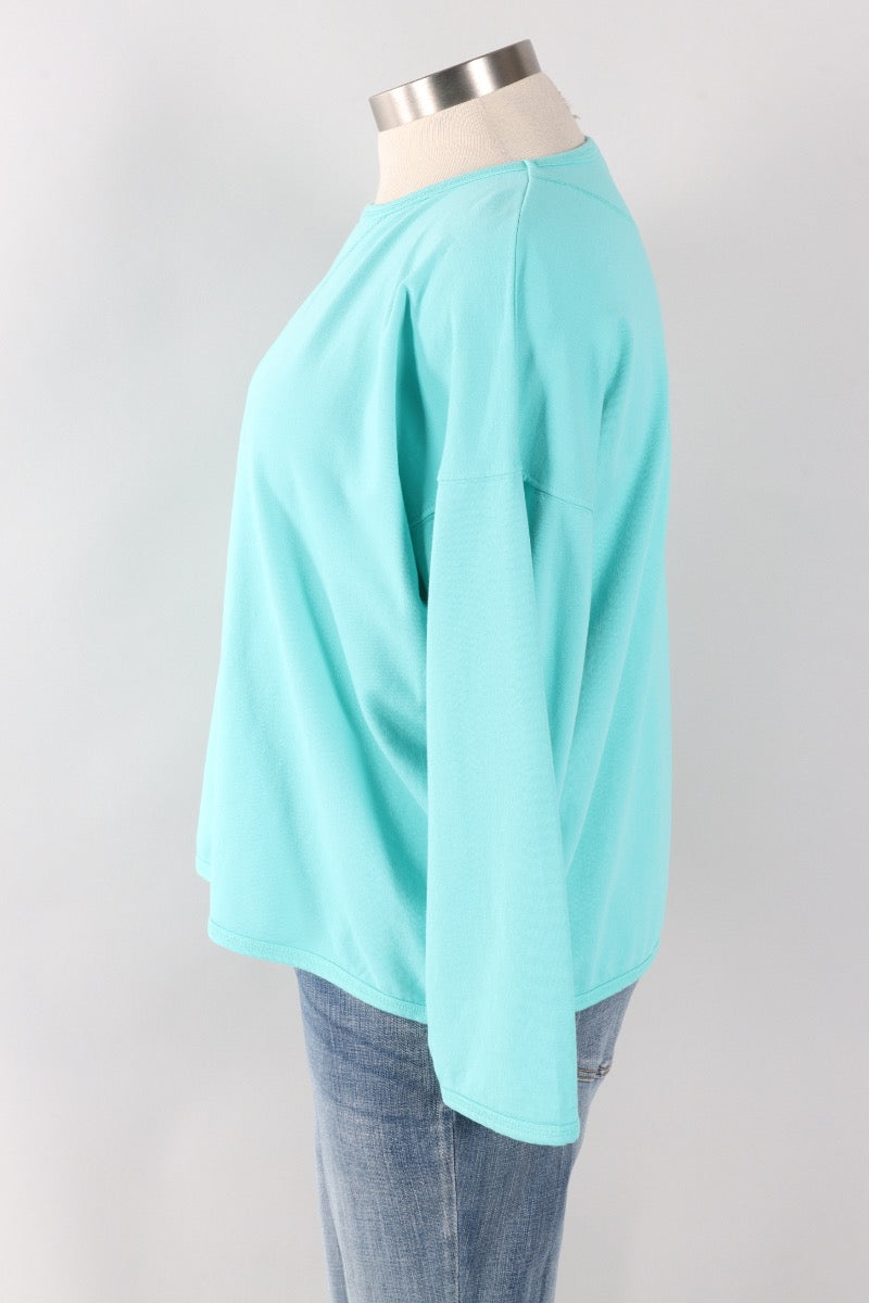 Stretch Terry Sweatshirt - Azure