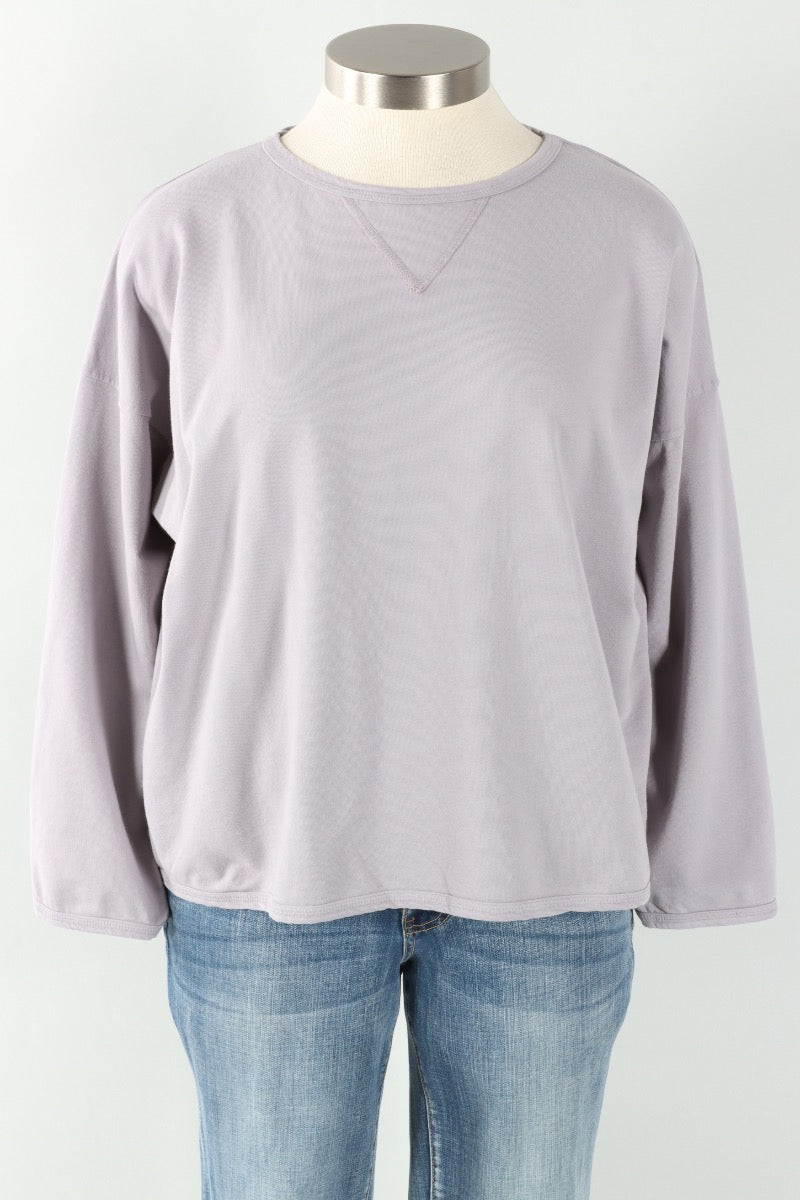 Stretch Terry Sweatshirt - Platinum