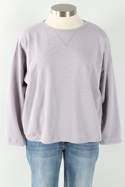 Stretch Terry Sweatshirt - Platinum