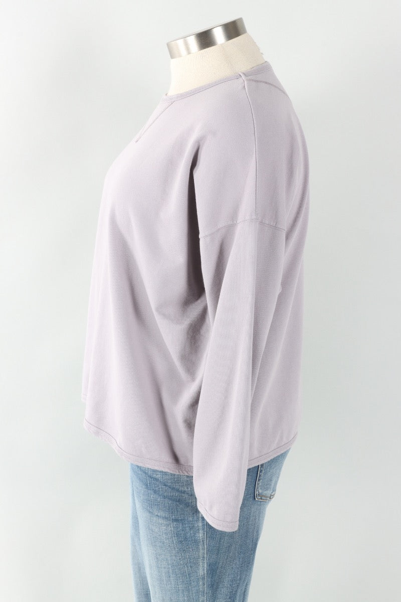 Stretch Terry Sweatshirt - Platinum