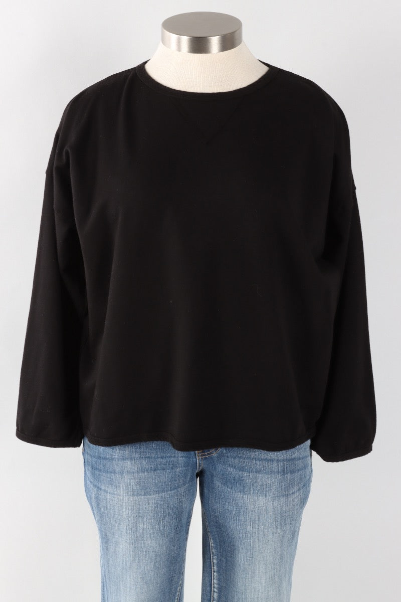 Stretch Terry Sweatshirt - Black